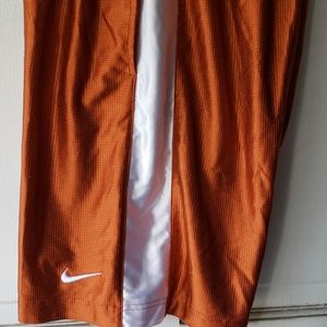 Nike Men's basketball Orange/White Stripe Shorts